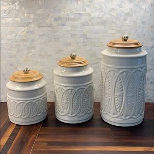 Pier 1 Kitchen Farmhouse Canister Set Poshmark